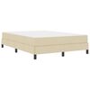 vidaXL Boxspringbett mit Matratze Creme 140 x 190 cm Stoff
