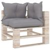 vidaXL 4-tlg. Garten-Lounge-Set aus Paletten mit Kissen Kiefernholz