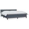 vidaXL Boxspringbett mit Matratze Dunkelgrau 200x210 cm Samt