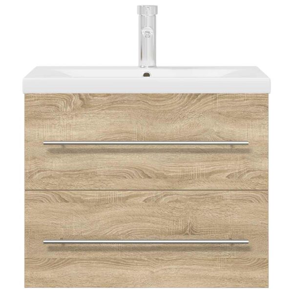 vidaXL 2-tlg. Badmöbel-Set Sonoma-Eiche Holzwerkstoff