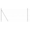 vidaXL Zaun mit Pfosten Silber 1 x 25 m Stahl