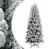 vidaXL Weihnachtsb&auml;ume Warmes Wei&szlig; PVC und Plastik und Stahl und PE