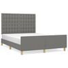 vidaXL Bettgestell ohne Matratze Dunkelgrau 140x200 cm Stoff