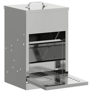 vidaXL H&uuml;hnertretfeeder Silber 25 x 42 x 40 cm Verzinkter Stahl