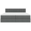 vidaXL Aufbewahrungsbett Dunkelgrau 200 x 200 cm Kunstleder