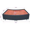 vidaXL Spa-Einstiegsstufe Poly Rattan 92&times;45&times;25 cm Schwarz