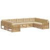 vidaXL Outdoor-Sofagarnitur 9 Stk. Wei&szlig; und Beige Massivholz Akazie