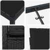 vidaXL Garten Essgruppe mit Kissen 5 pcs Schwarz Poly-Rattan