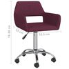 vidaXL Esszimmerst&uuml;hle 6 Stk. Drehbar Lila Stoff