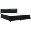vidaXL Boxspringbett mit Matratze Schwarz 180 x 200 cm Kunstleder