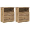 vidaXL Nachttische 2 Stk. Artisan-Eiche 50x32x60 cm Holzwerkstoff