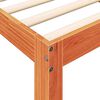 vidaXL Massivholzbett mit Regal ohne Matratze Wachsbraun 135x190 cm