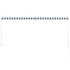 vidaXL Einziehbare Markise 300&times;150 cm Blau und Wei&szlig;