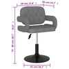 vidaXL Esszimmerstuhl Drehbar Hellgrau Stoff