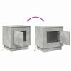 vidaXL Nachttisch 2 pcs Beton Grau 44 x 34,5 x 45 cm Holzwerkstoff