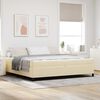 vidaXL Boxspringbett mit Matratze Creme 200 x 200 cm Stoff