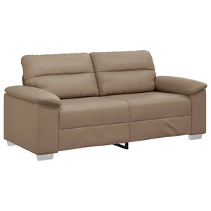 vidaXL 2-Sitzer-Sofa Cappuccino 140 cm Kunstleder
