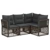 vidaXL Gartensofa-set 4 stk. Grau Poly-Rattan