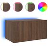vidaXL TV-Wandschrank mit LED-Leuchten Braun Eichen-Optik 60x35x31 cm