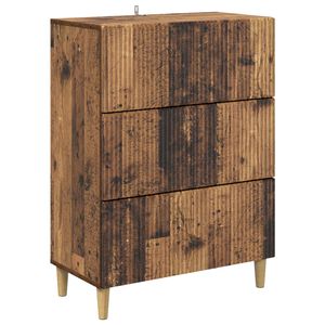 vidaXL Schubladenschrank 66 x 34,5 x 90 cm Holzwerkstoff Altholz