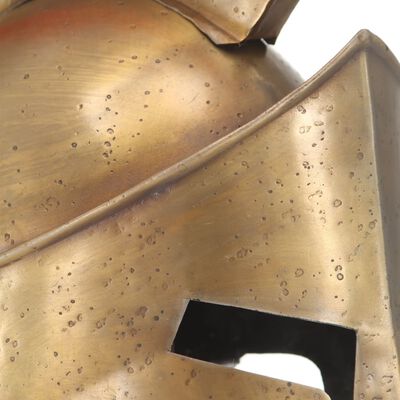 vidaXL Griechischer Krieger-Helm Antik Replik LARP Messing Stahl