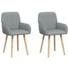 vidaXL Esszimmerst&uuml;hle 2 pcs Stoff Hellgrau 56,5 x 50 x 87,5 cm