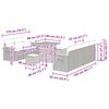 vidaXL Gartensofa-set mit Kissen 10 pcs Beige und Hellgrau