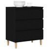 vidaXL Sideboard Schwarz Eichen-Optik 60 x 35 x 70 cm Holzwerkstoff