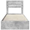 vidaXL Aufbewahrungsbett Beton Grau 70 x 190 cm Holzwerkstoff