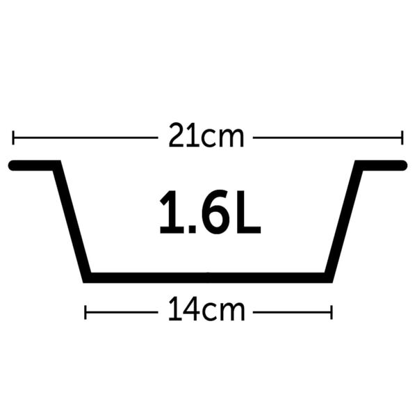 FLAMINGO H-St&auml;nder mit 2 N&auml;pfen Otis 1,6 L 21 cm