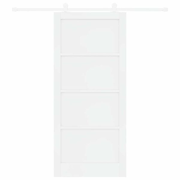 vidaXL Schiebet&uuml;r ORKDAL Wei&szlig; 93 x 211 cm Massives Kiefernholz