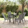 vidaXL Garten Essgruppe 5 pcs Grau und Schwarz