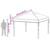 vidaXL Ersatzbezug f&uuml;r Pavillon Transparent 300 x 300 x 26 cm PVC