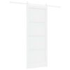 vidaXL Schiebet&uuml;r 83 x 211 cm Holzwerkstoff Wei&szlig;