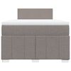vidaXL Boxspringbett mit Matratze Taupe 120x190 cm Stoff