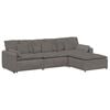 vidaXL Modulares Sofa mit Fu&szlig;hocker und Kissen Hellgrau