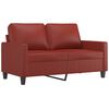 vidaXL 3-tlg. Sofagarnitur mit Kissen Weinrot Kunstleder