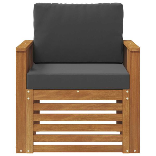 vidaXL Outdoor-Sofagarnitur mit Kissen Natur 71 x 63 x 73 cm