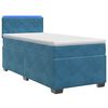 vidaXL Boxspringbett mit Matratze und LED Blau 90 x 190 cm Samt