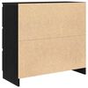 vidaXL Sideboard Schwarz Eichen-Optik 80x35x76 cm Holzwerkstoff
