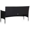 vidaXL 5-tlg. Garten-Lounge-Set mit Auflagen Poly Rattan Schwarz