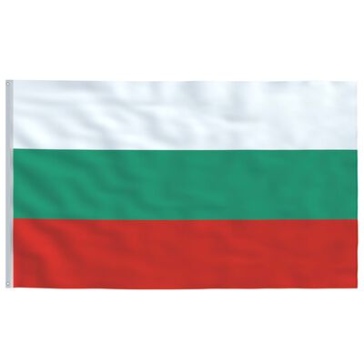 vidaXL Flagge Bulgariens und Mast Aluminium 6,2 m