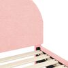 vidaXL Kinderbettgestell mit Kopfteil Rosa 80 x 200 cm Schafstoff