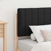 vidaXL Bettgestell mit gepolstertem Kopfteil Schwarz 75 x 190 cm