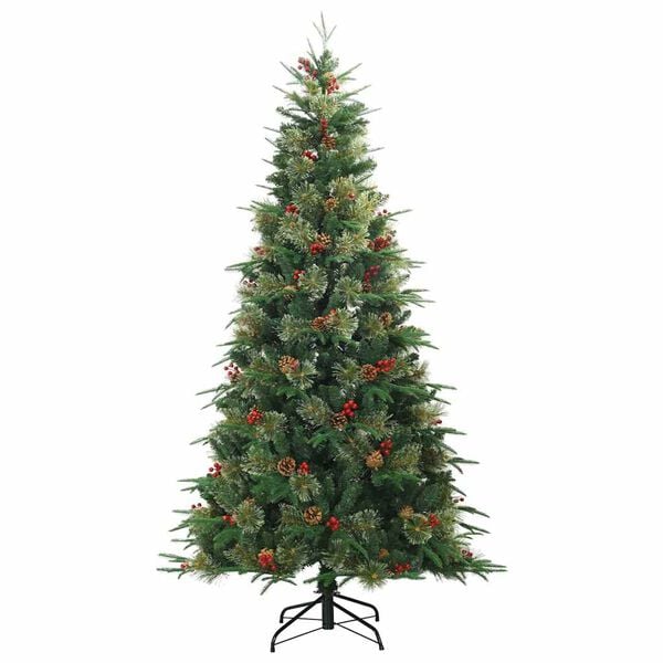 vidaXL Künstlicher klappbarer Weihnachtsbaum mit Ständer Grün 240 cm
