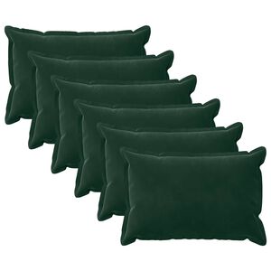 vidaXL Kissen mit Kissen HOUTEN 6 Stk. Dunkelgr&uuml;n Samt
