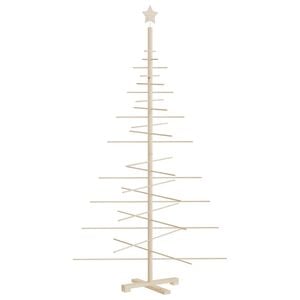 vidaXL Weihnachtsbaum Holz zum Schm&uuml;cken 180 cm Massivholz Kiefer