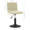 vidaXL Esszimmerst&uuml;hle 4 Stk. Drehbar Creme Samt