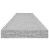 vidaXL Schweberegale 2 Stk. Betongrau 120x23,5x3,8 cm MDF
