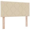vidaXL Boxspringbett mit Matratze Creme 120 x 190 cm Stoff